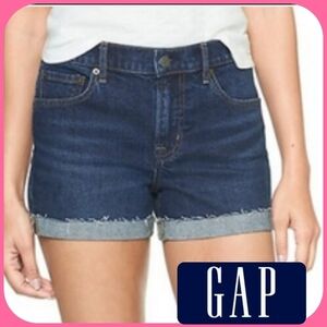 GAP DENIM 5" RAW HEM SHORTS